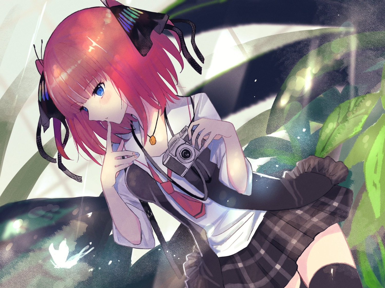 5-toubun_no_hanayome kosmos_beta nakano_nino seifuku thighhighs