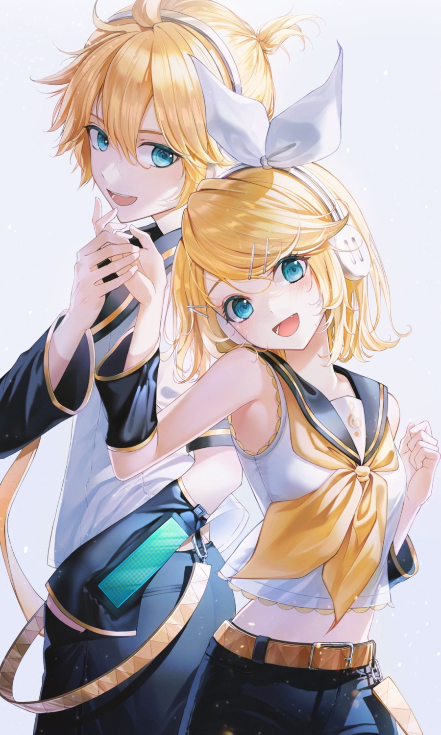 kagamine_len kagamine_rin liso seifuku vocaloid