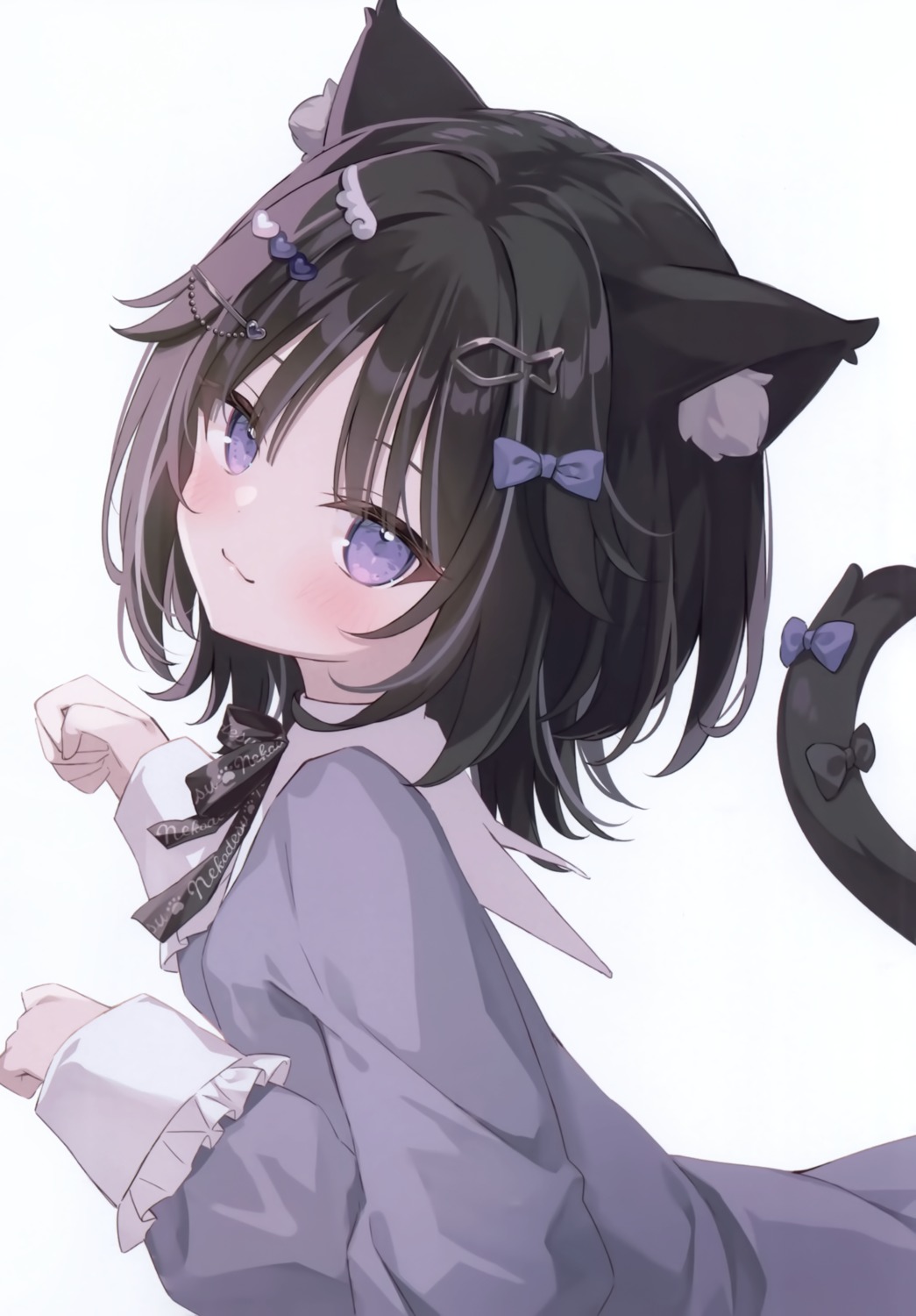 animal_ears dress hoshi indie_virtual_youtuber kurose_kiri nekomimi tail usagigo