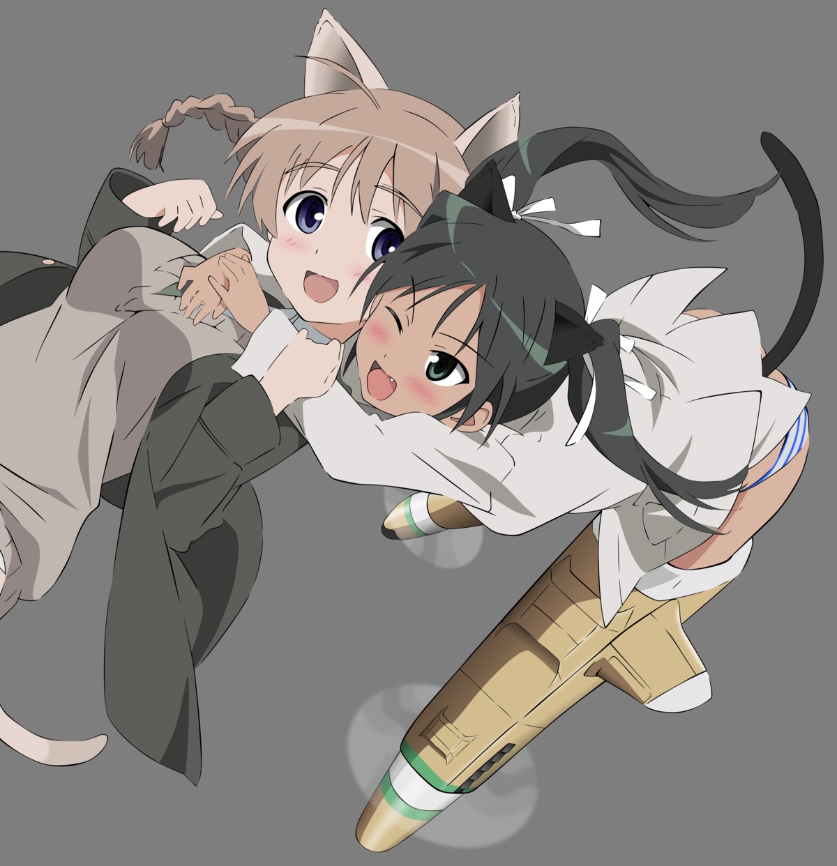 francesca_lucchini lynette_bishop strike_witches transparent_png vector_trace