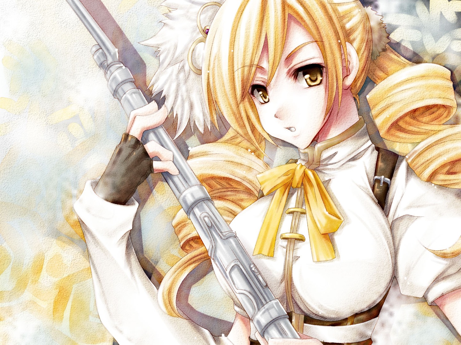 mahou_shoujo_madoka_magica takelu tomoe_mami wallpaper