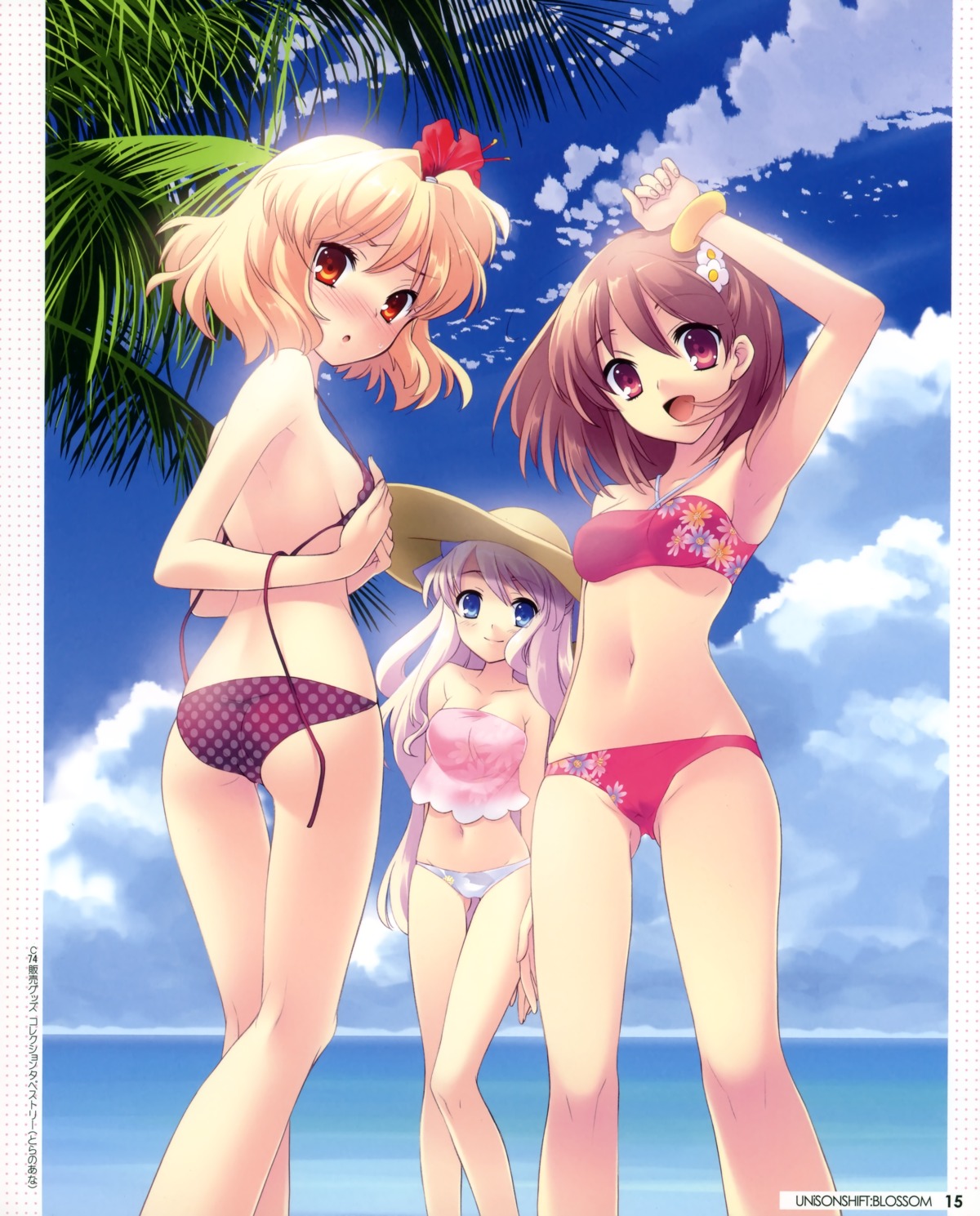 bikini breast_hold flyable_heart inaba_yui ito_noizi minase_sakurako sumeragi_amane swimsuits