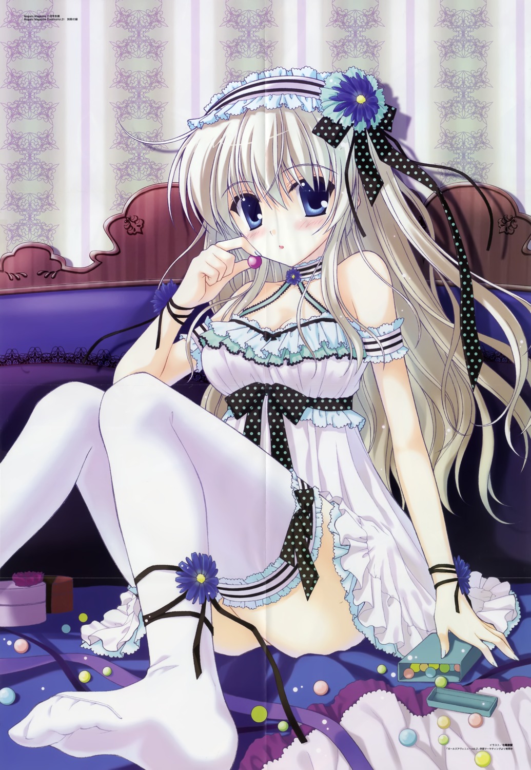 crease dress lolita_fashion nanao_naru thighhighs