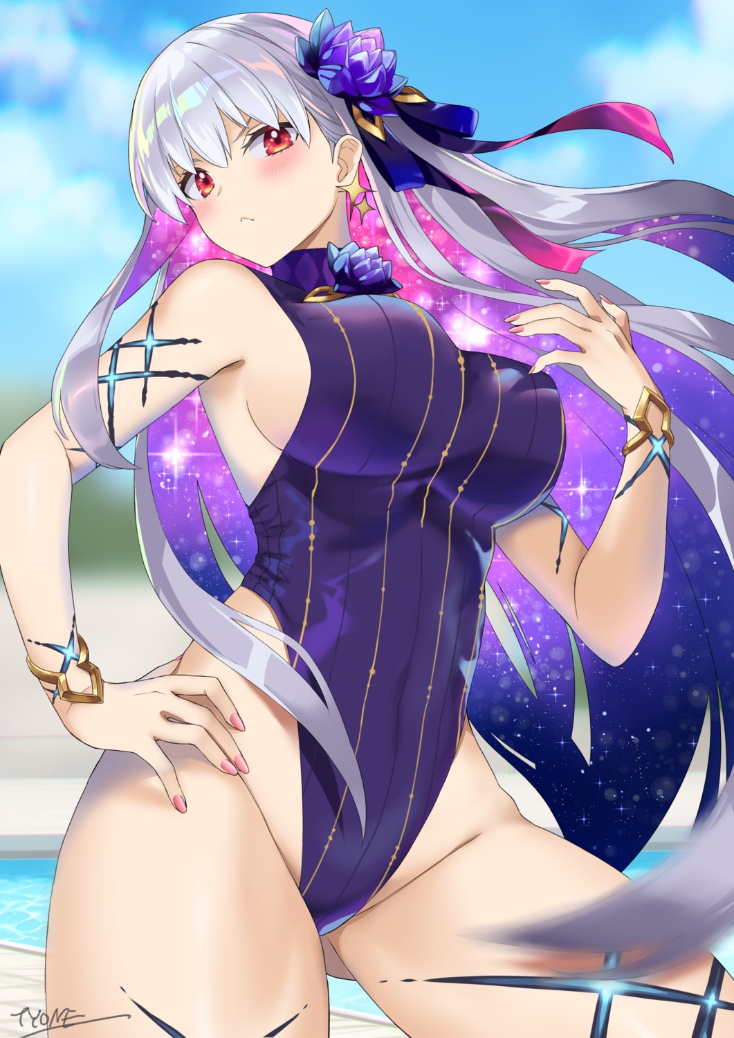 fate/grand_order kama_(fate/grand_order) swimsuits tyone