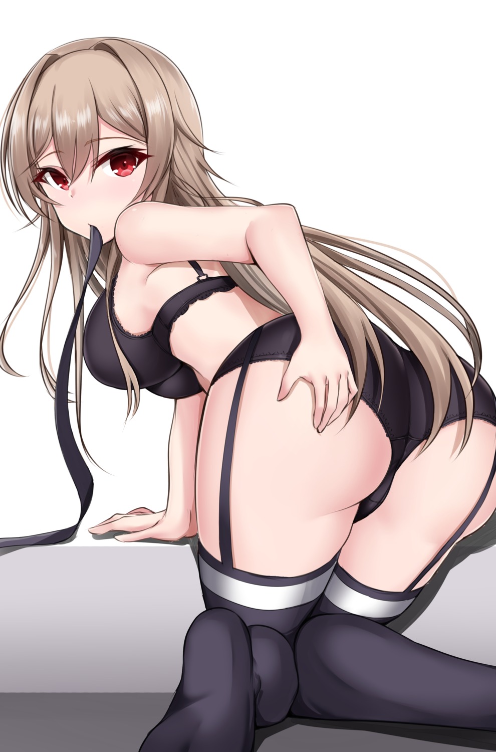 ass bra feet furen_e_lustario kirikan nijisanji pantsu stockings thighhighs thong