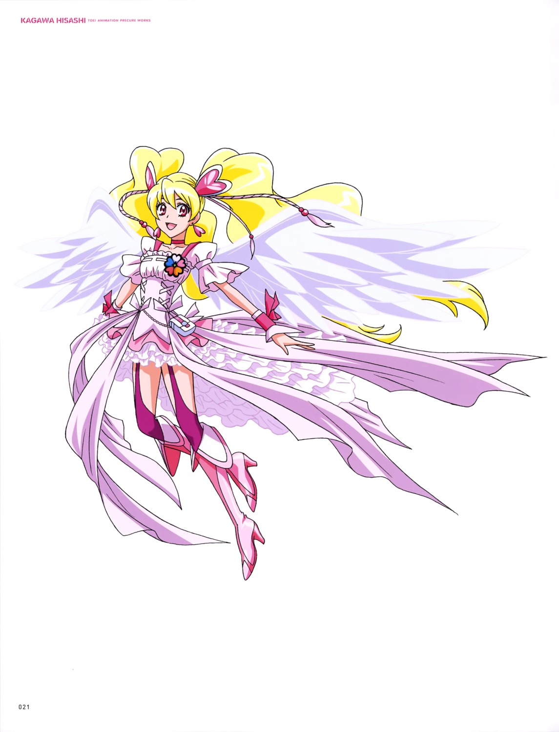 dress fresh_pretty_cure! heels momozono_love pretty_cure stockings thighhighs wings