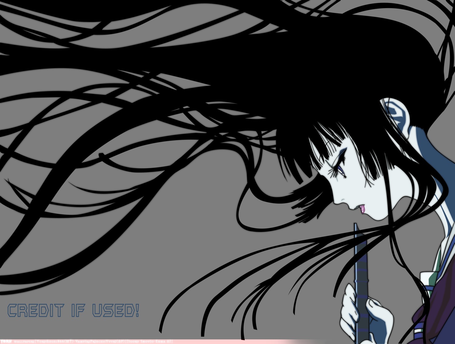 enma_ai jigoku_shoujo transparent_png vector_trace watermark