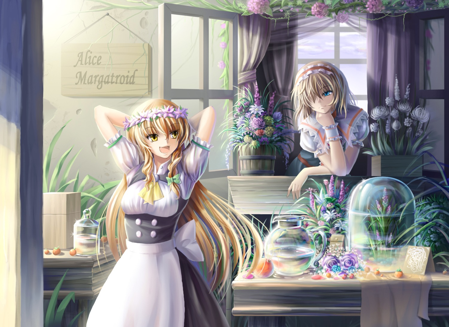 alice_margatroid kirisame_marisa saber_01 touhou