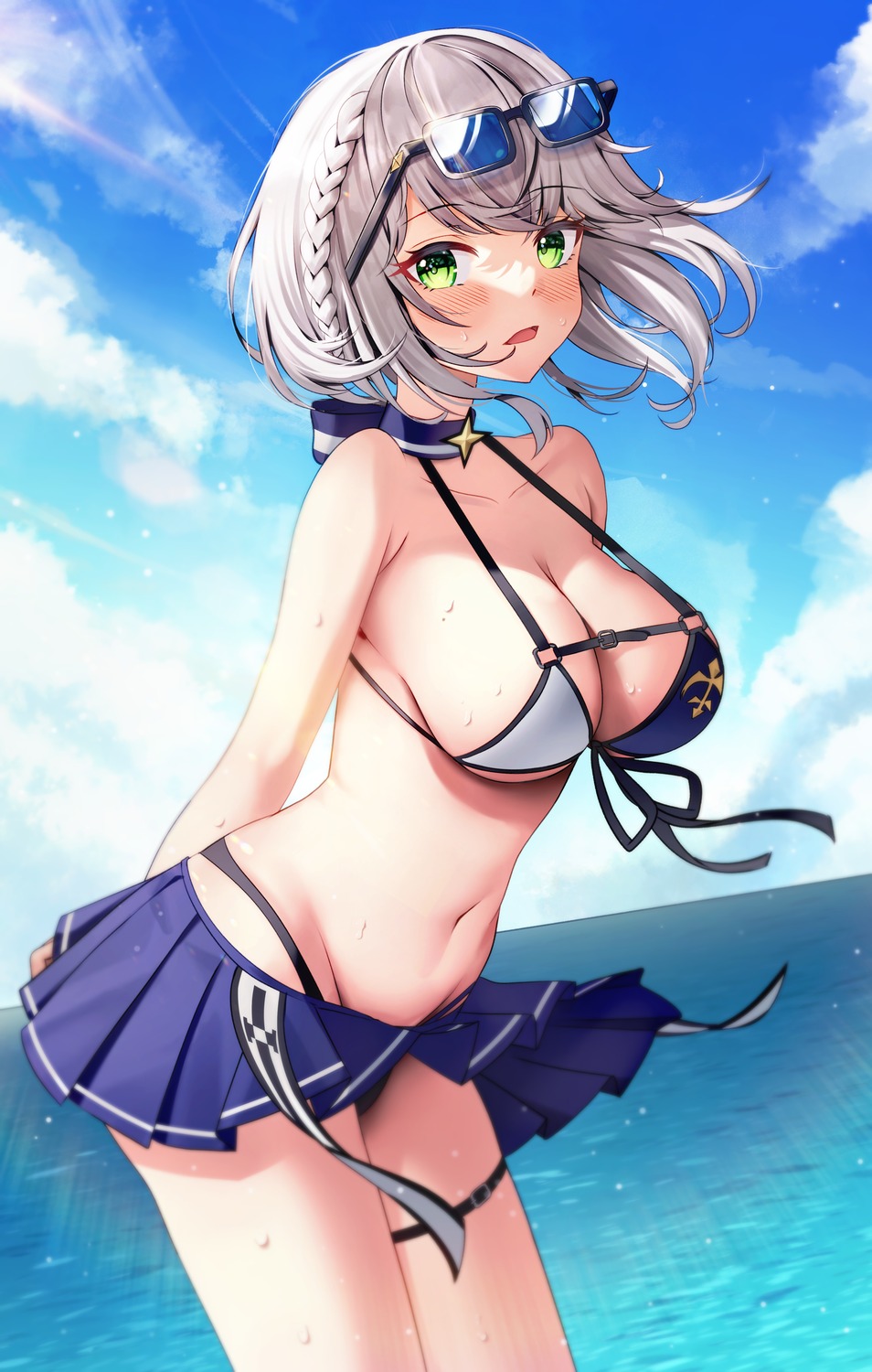 29hyeon bikini garter hololive shirogane_noel swimsuits