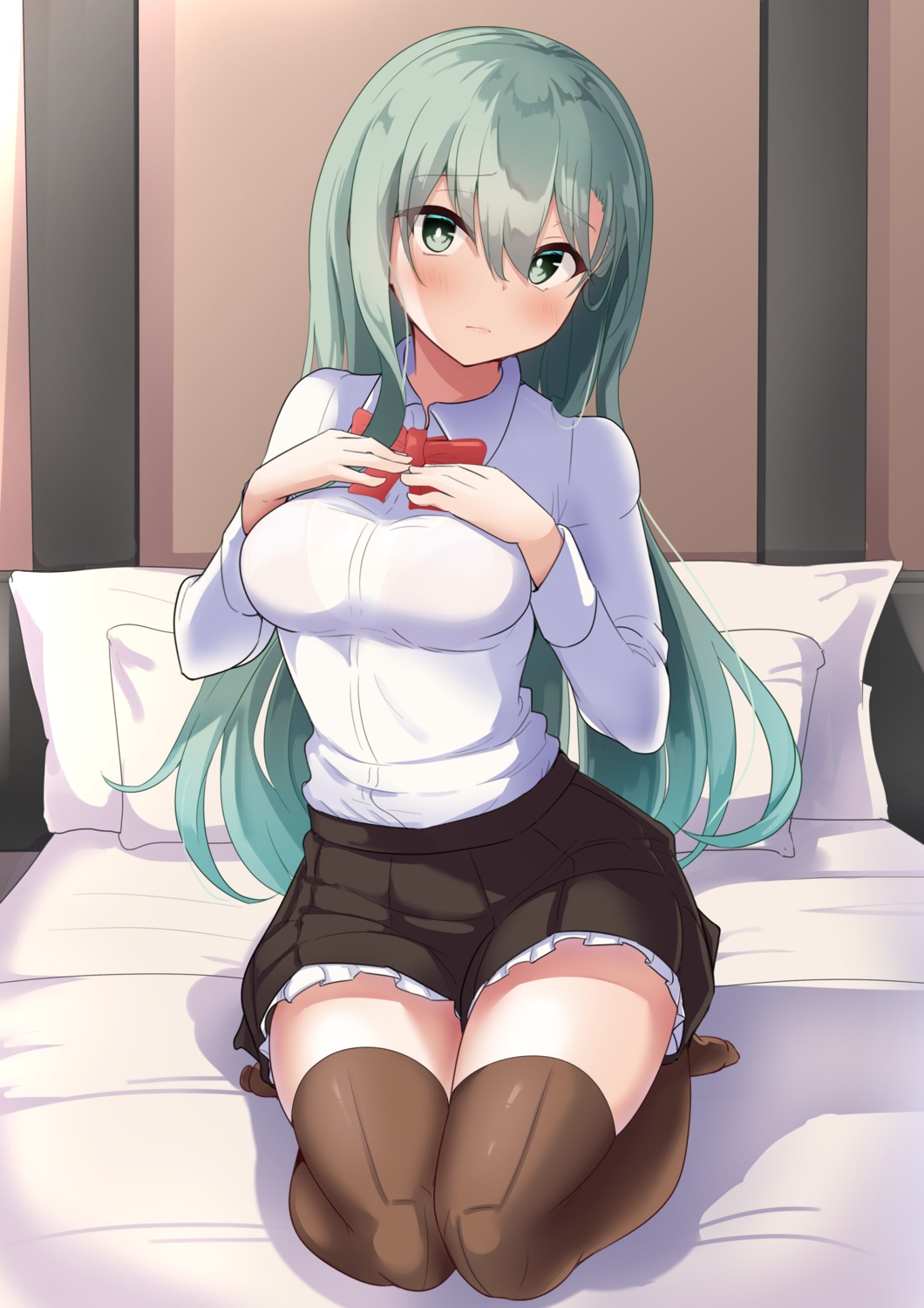 kantai_collection myht seifuku suzuya_(kancolle) thighhighs