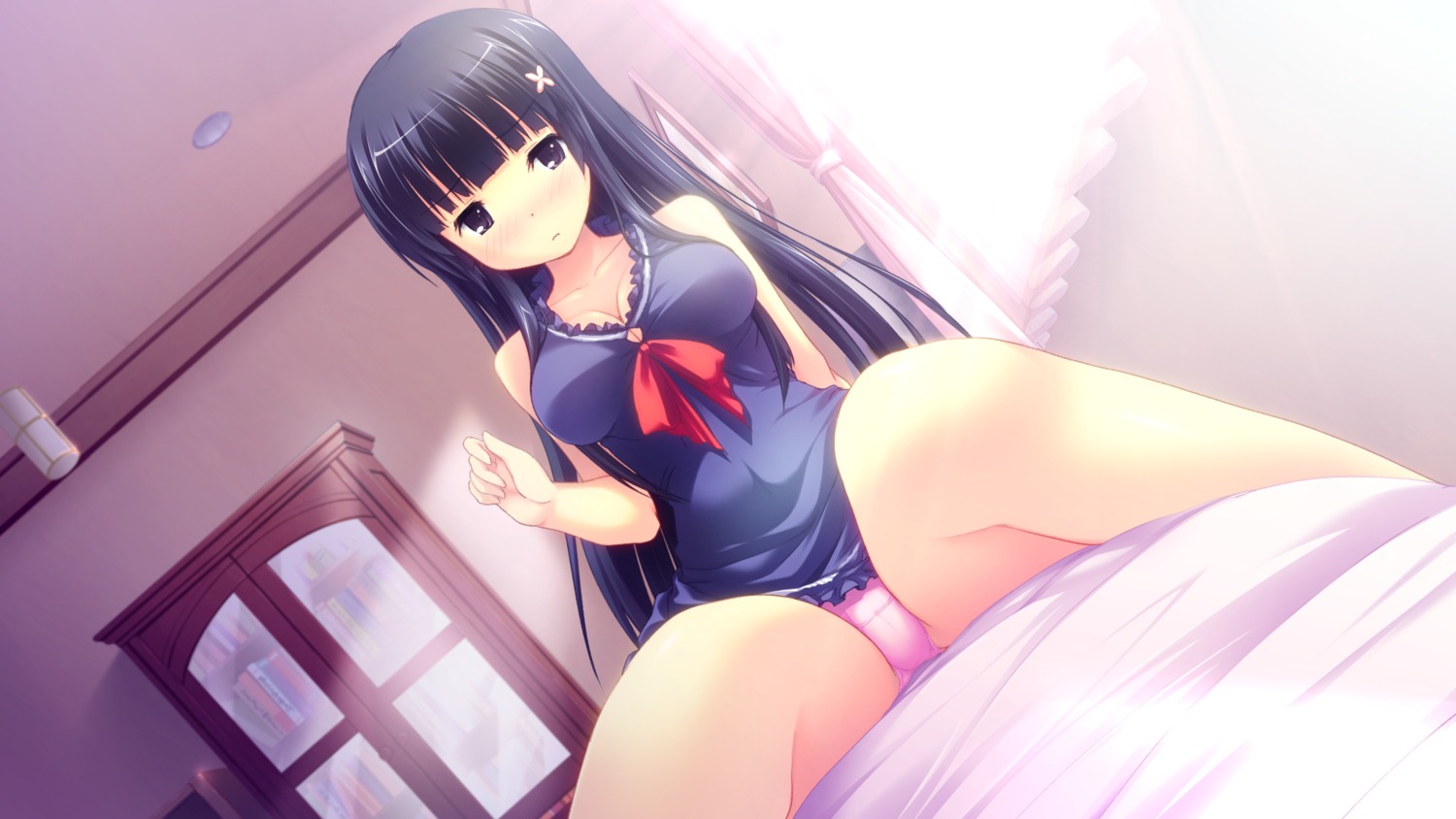 cleavage dress game_cg pantsu refeia sukima_sakura_to_uso_no_machi