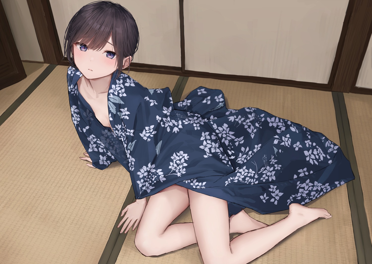 no_bra open_shirt wardrobe_malfunction yukata zuima