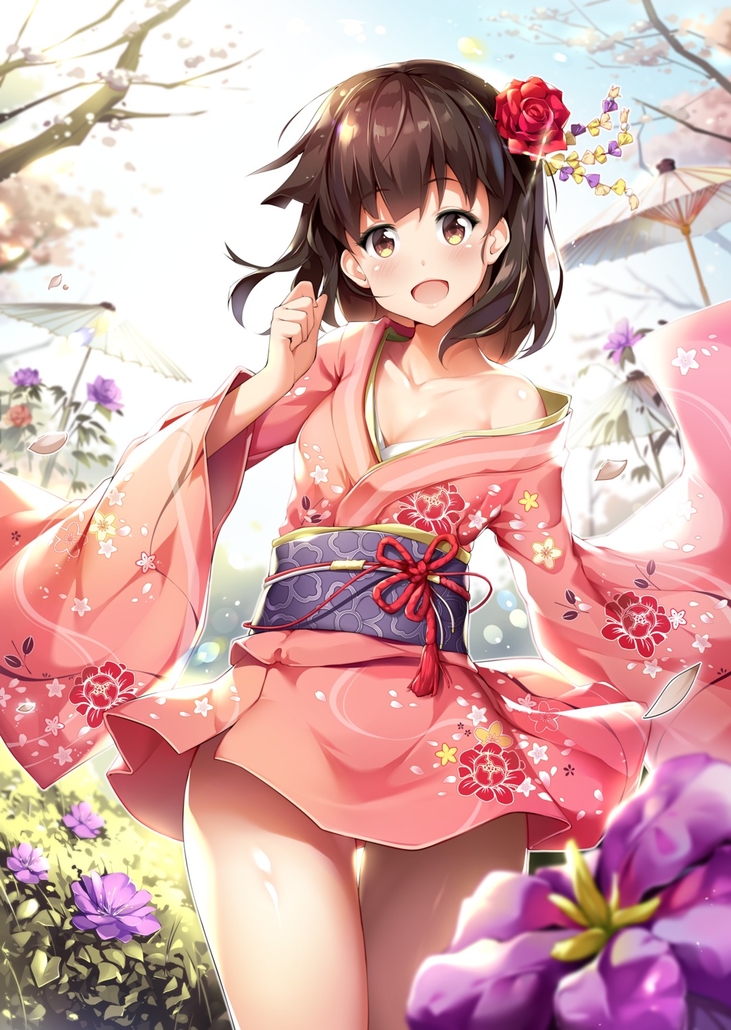 cleavage kimono shuffle_(songdatiankong)