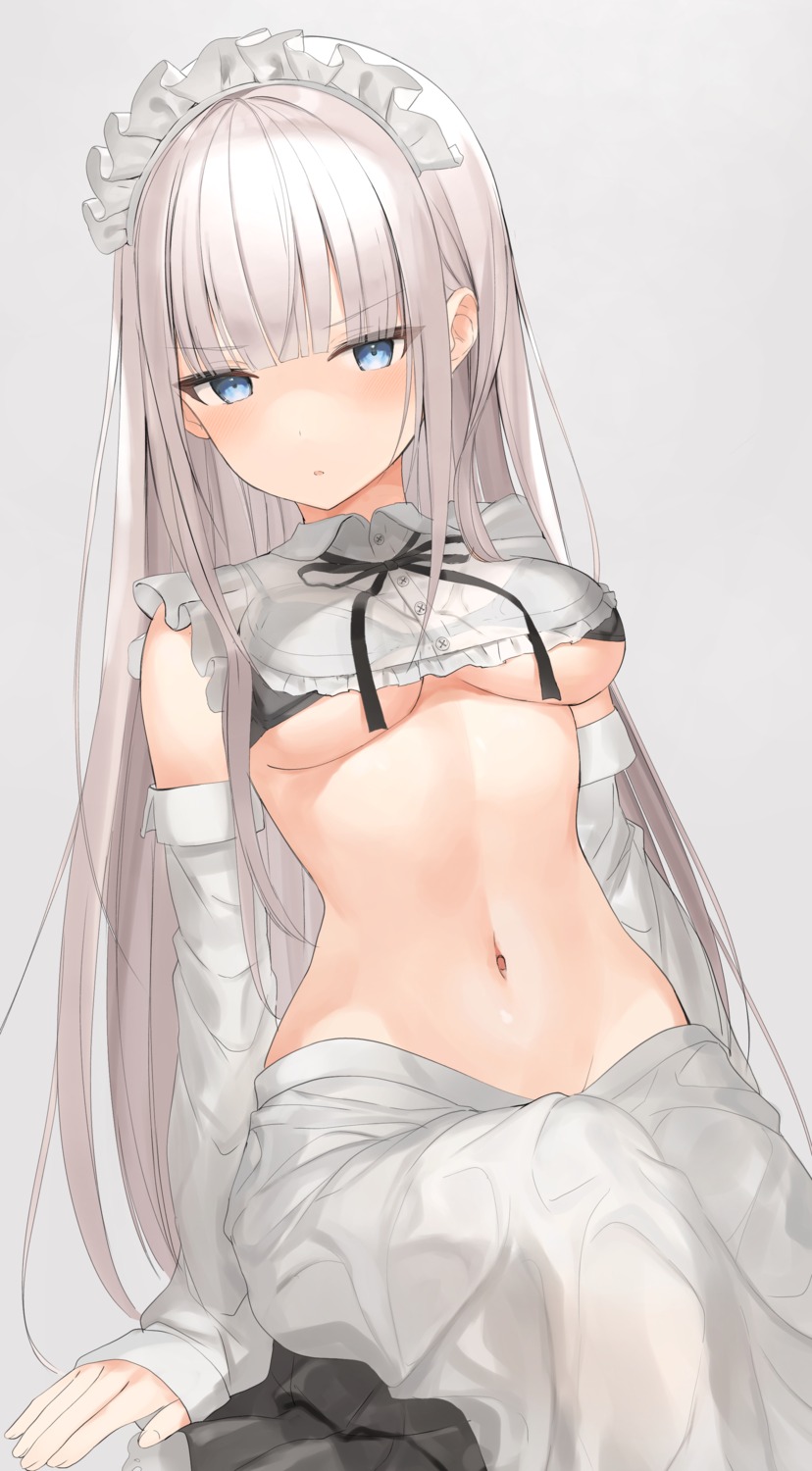 bra maid see_through underboob zukan_(db_tyoutyo)