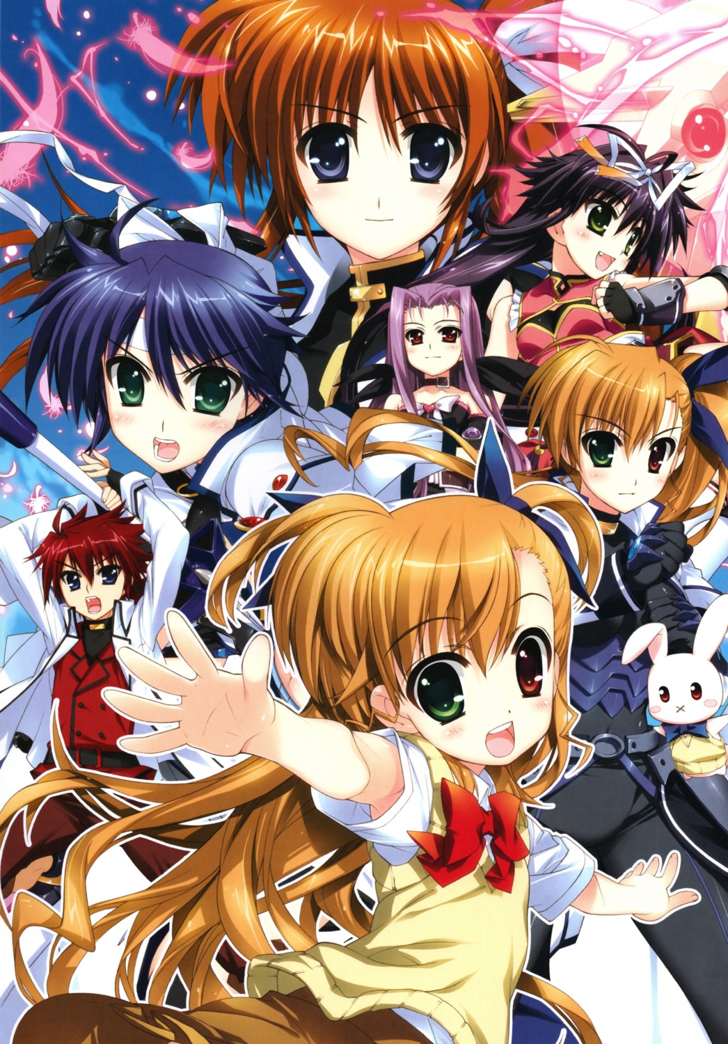 erio_mondial fujima_takuya heterochromia lutecia_alpine mahou_shoujo_lyrical_nanoha mahou_shoujo_lyrical_nanoha_vivid rio_wezley screening seifuku subaru_nakajima takamachi_nanoha vivio