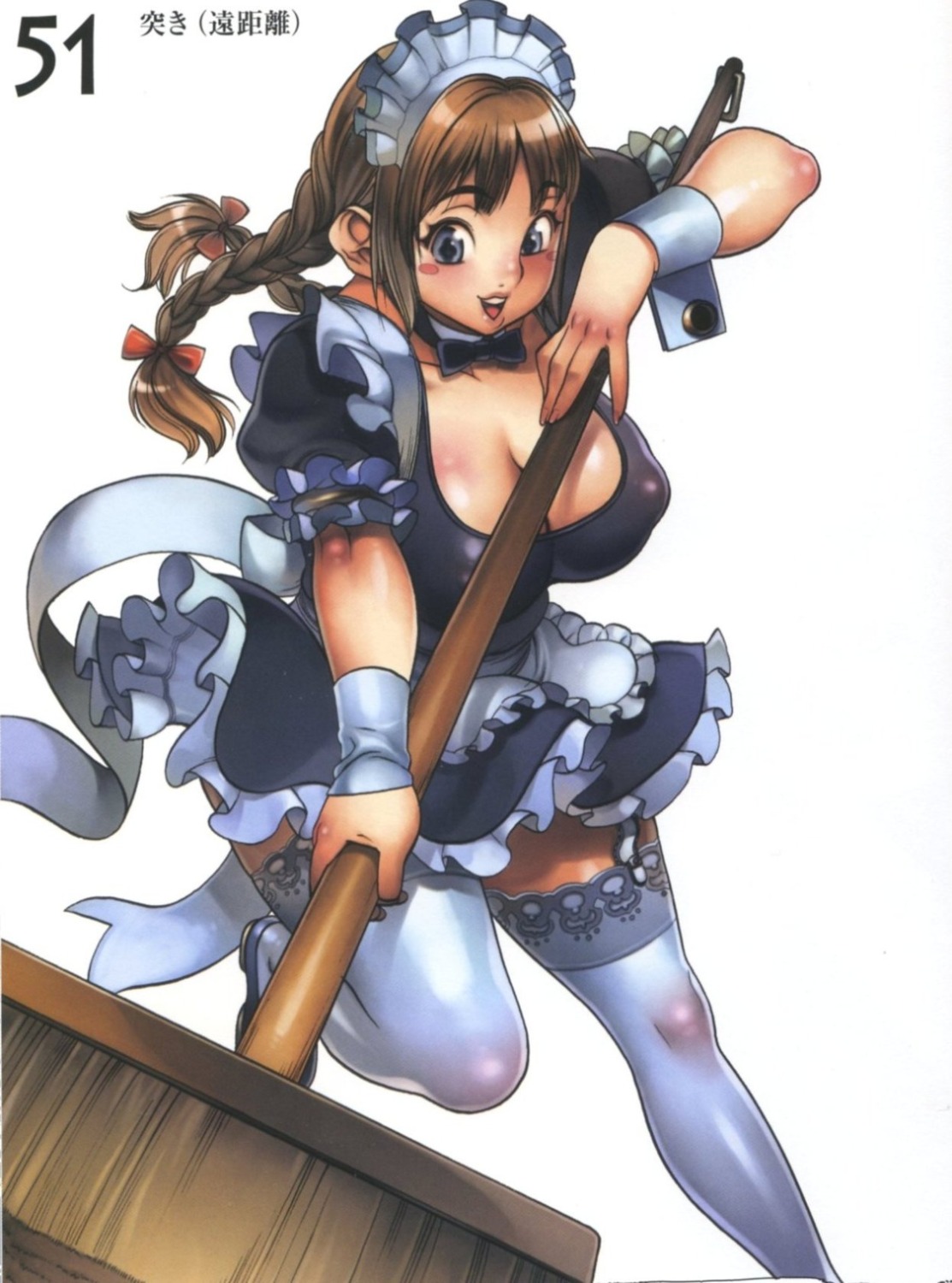 cleavage erect_nipples f.s maid melona queen's_blade thighhighs