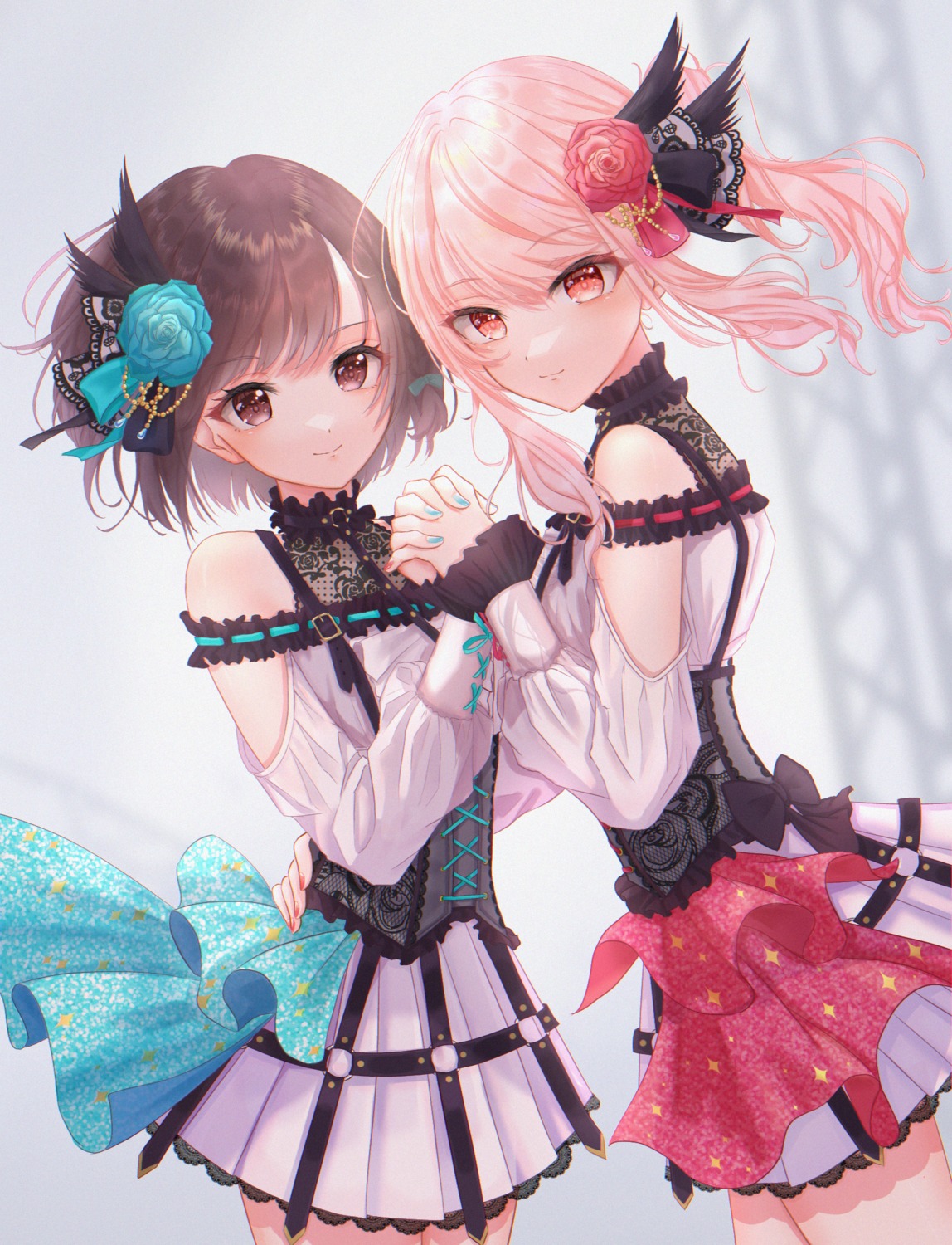 akiyama_mizuki chikuwabu_tea dress lolita_fashion project_sekai shinonome_ena