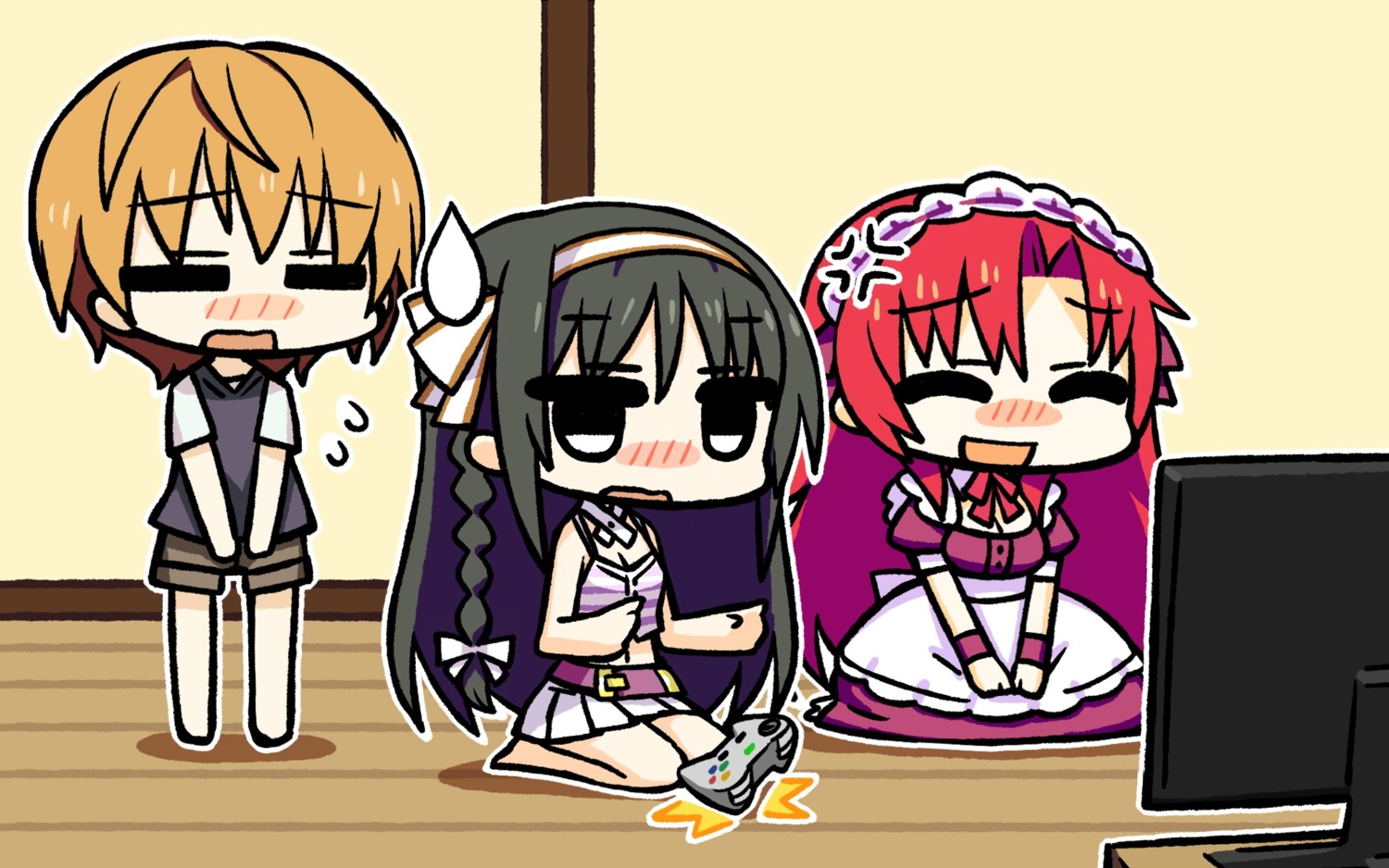 chan×co chibi irotoridori_no_sekai kisaragi_mio maid minami_kana_(irotoridori_no_sekai)