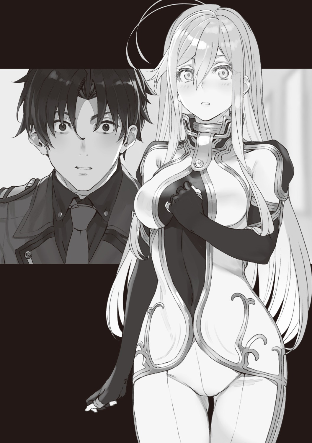 86_-eighty_six- monochrome shinei_nouzen shirabi uniform vladilena_milize