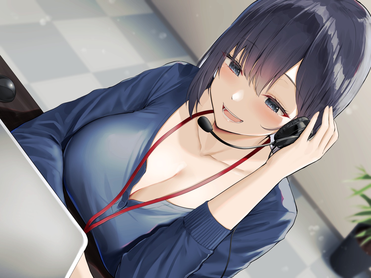 cleavage headphones oekakizuki