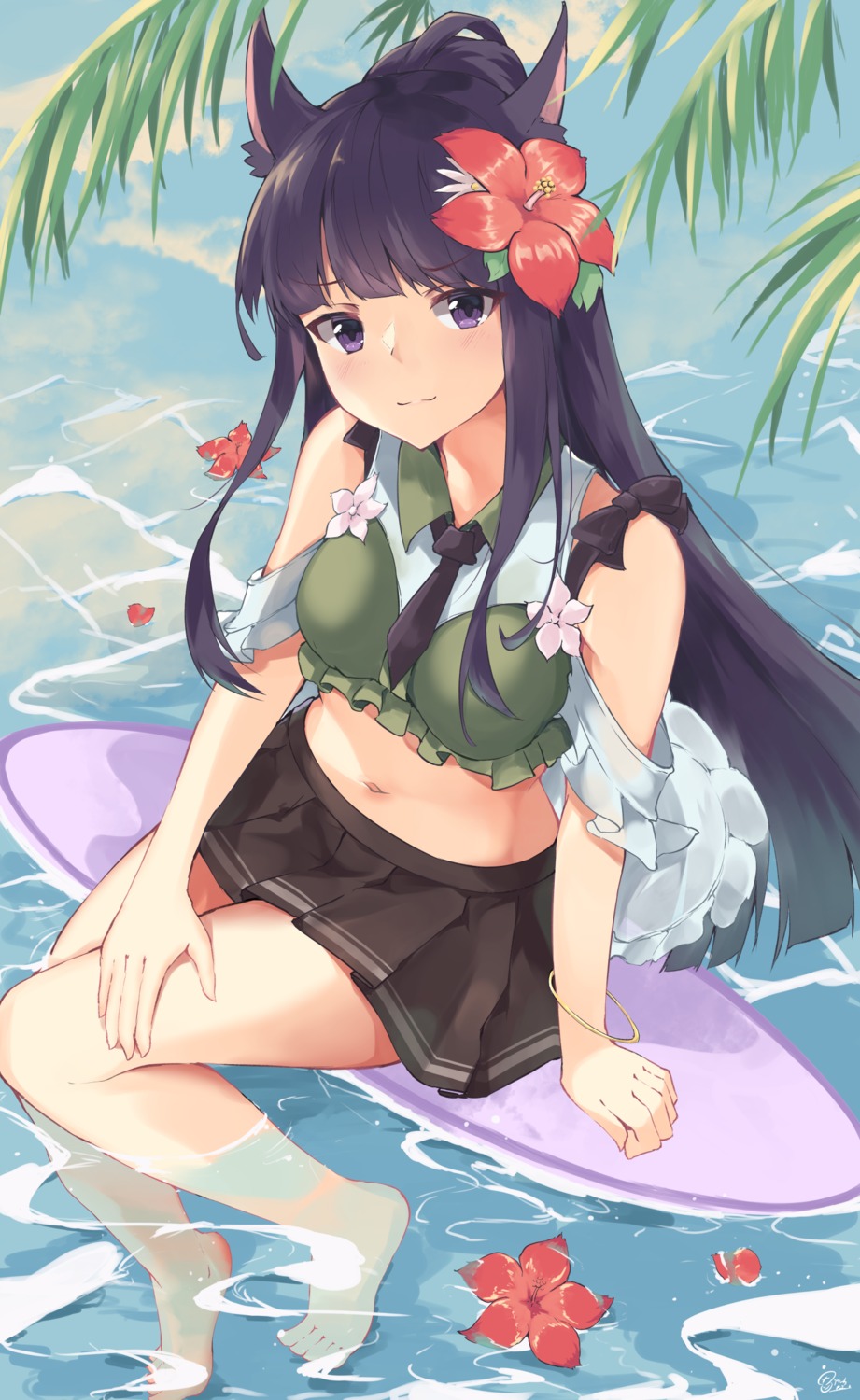 animal_ears kirihara_kasumi mushpz princess_connect princess_connect!_re:dive seifuku wet