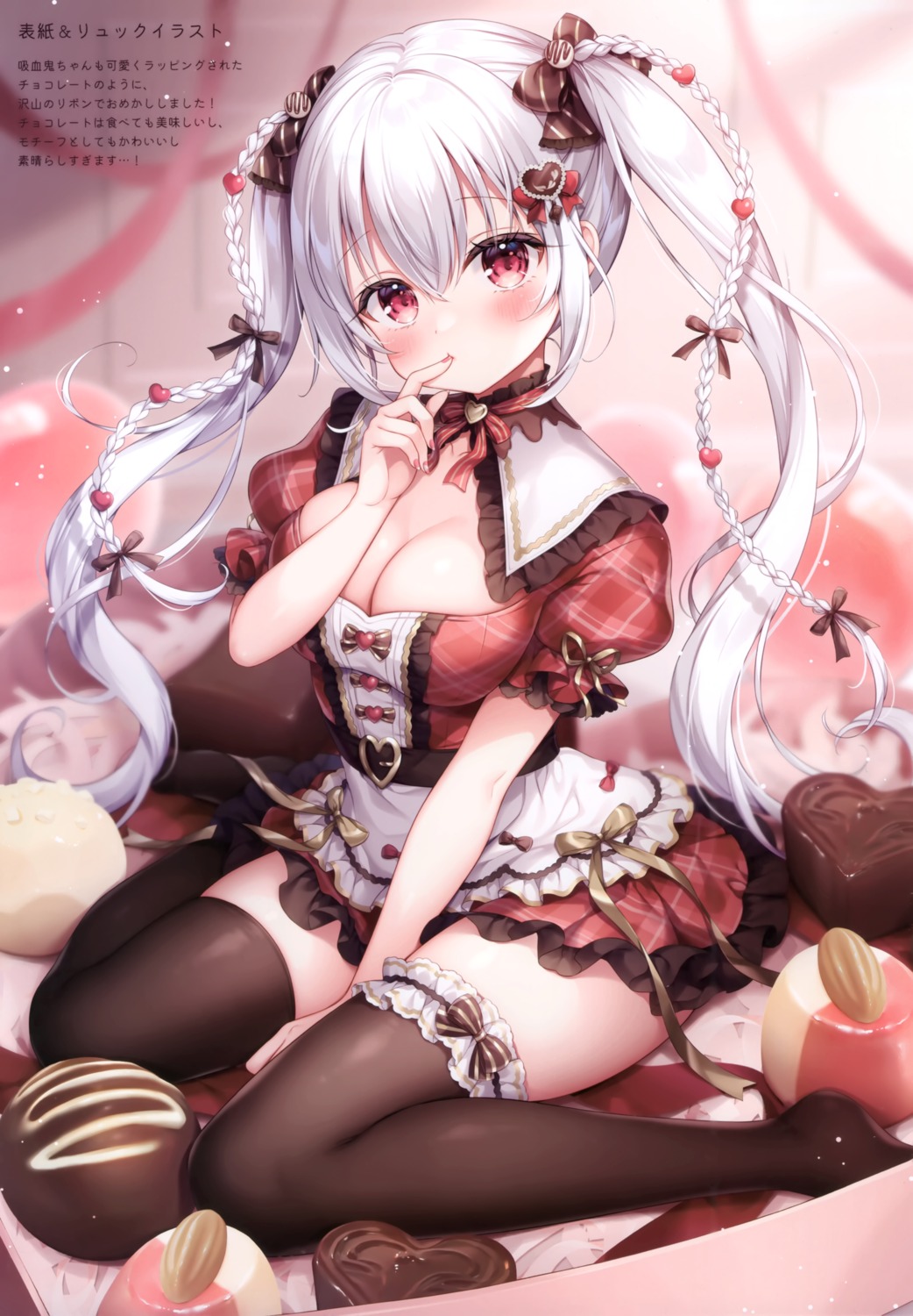 dress garter mermerry mitsuba_choco no_bra thighhighs