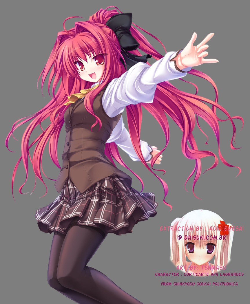 bra-ban! corticarte_apa_lagranges hibarigaoka_yuki pantyhose seifuku shinkyoku_soukai_polyphonica tenmaso transparent_png watermark