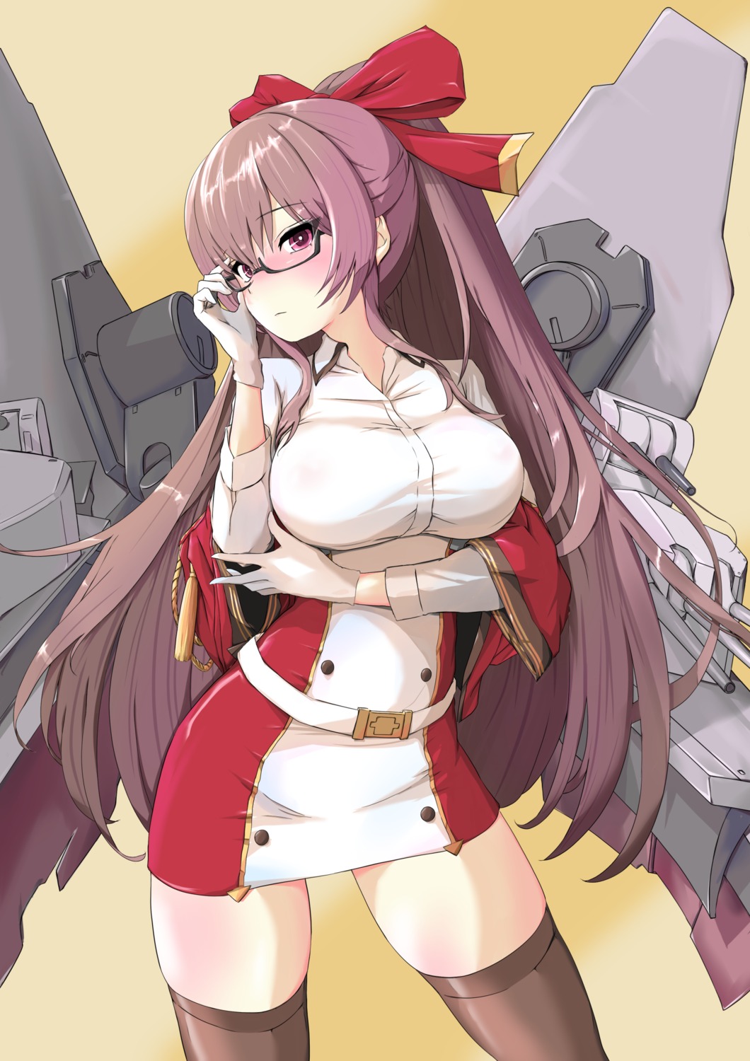 azur_lane megane p.i.t.d swiftsure_(azur_lane) thighhighs uniform