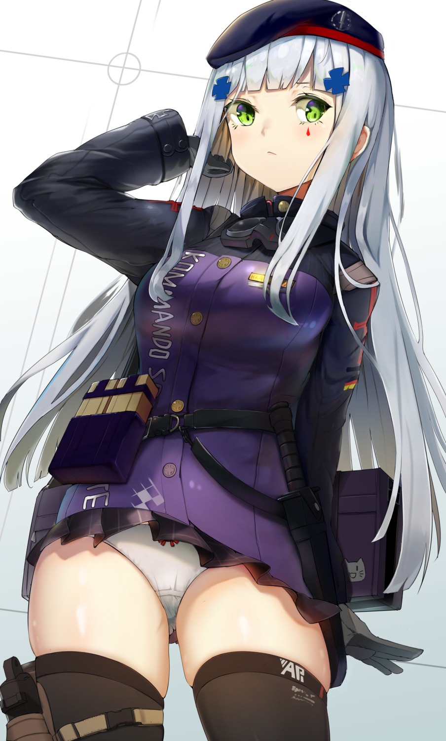 girls_frontline hk416_(girls_frontline) pantsu shimanun thighhighs weapon