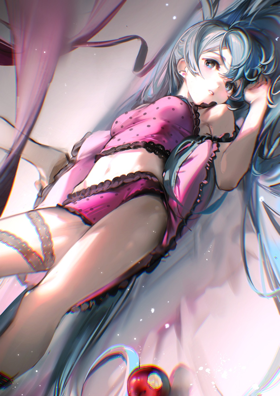 garter hatsune_miku lingerie pantsu romeo_and_cinderella_(vocaloid) rumoon vocaloid