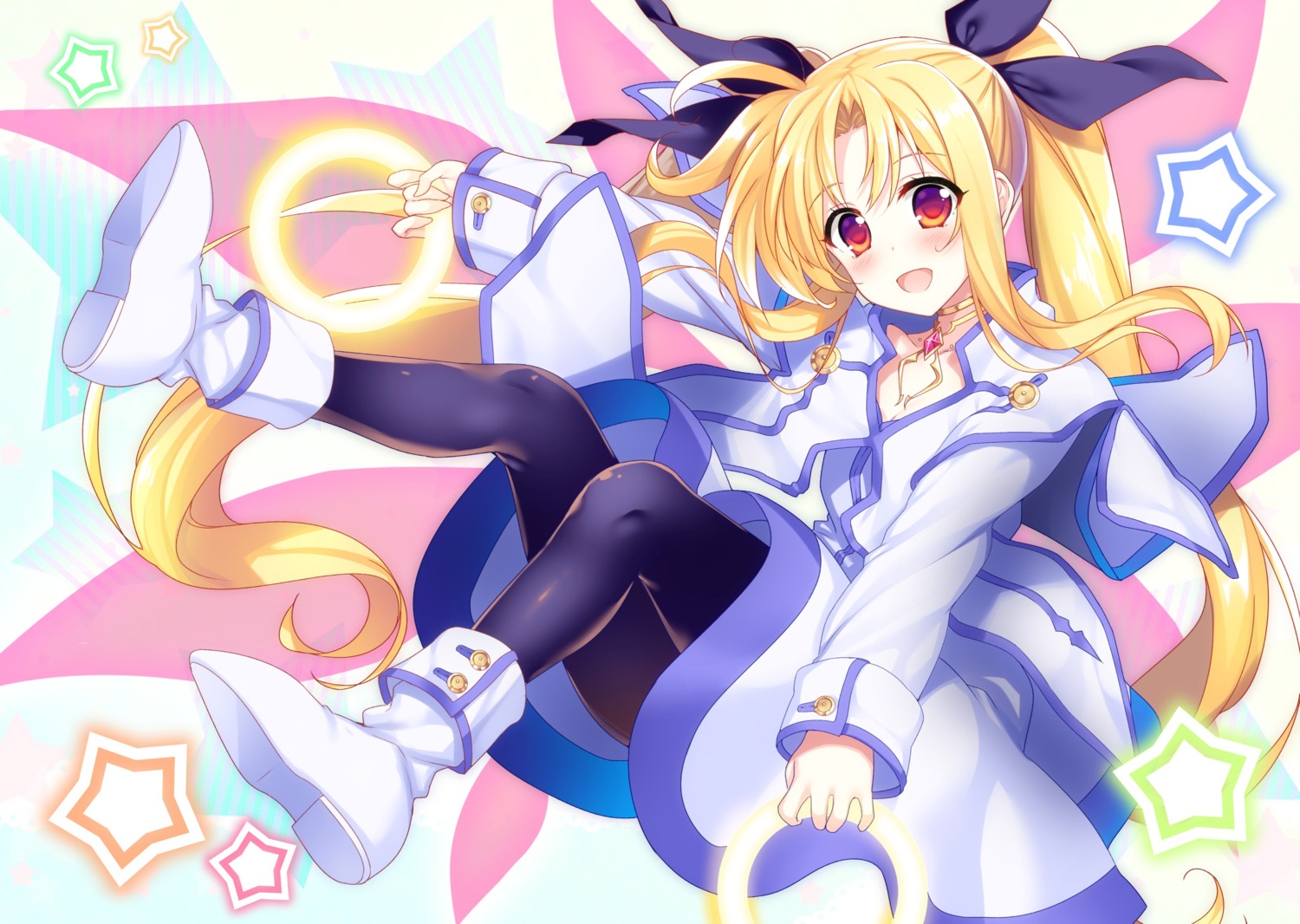 colette_brunel cosplay fate_testarossa mahou_shoujo_lyrical_nanoha pantyhose raiou tales_of tales_of_symphonia