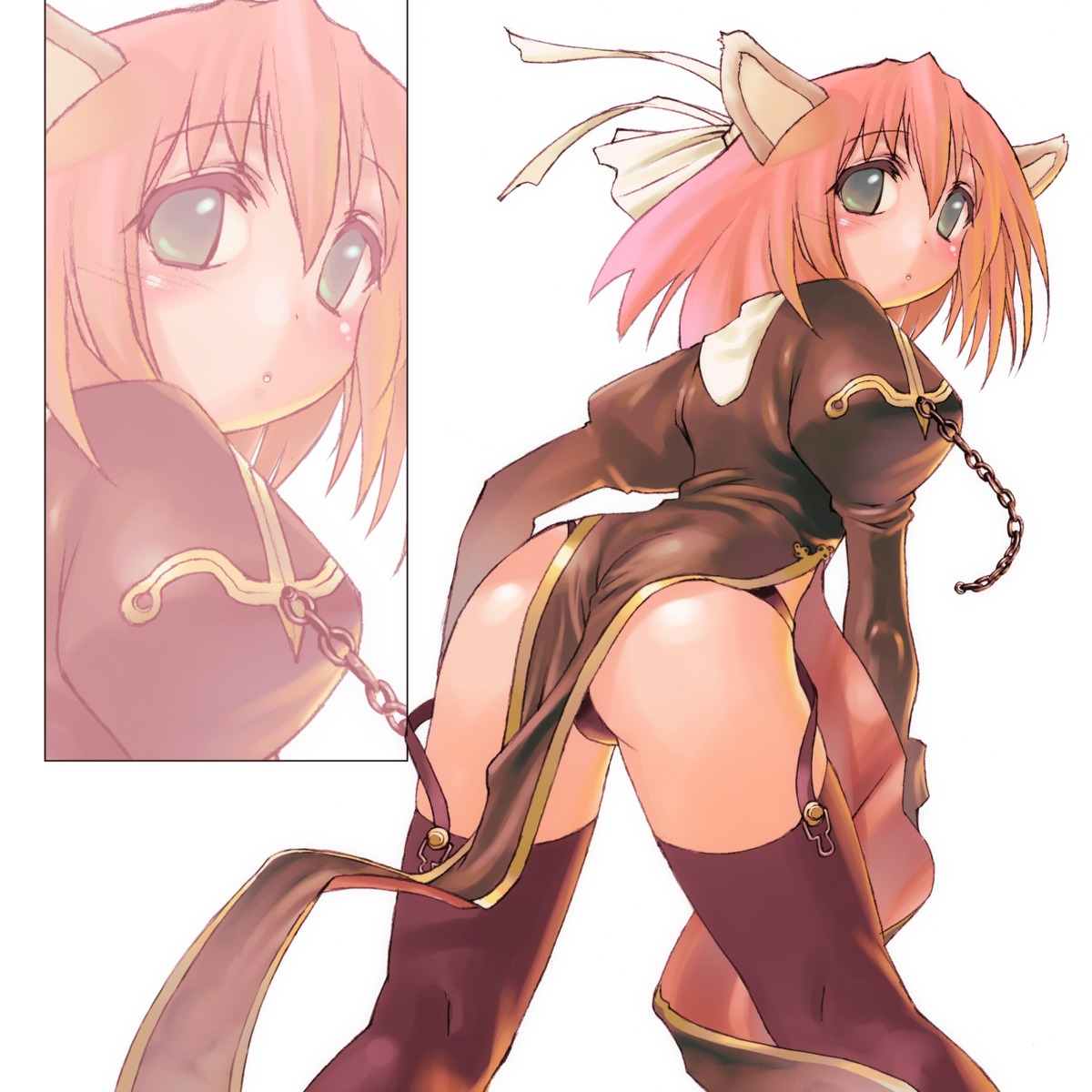 animal_ears ass morii_shizuki nekomimi pantsu ragnarok_online stockings thighhighs