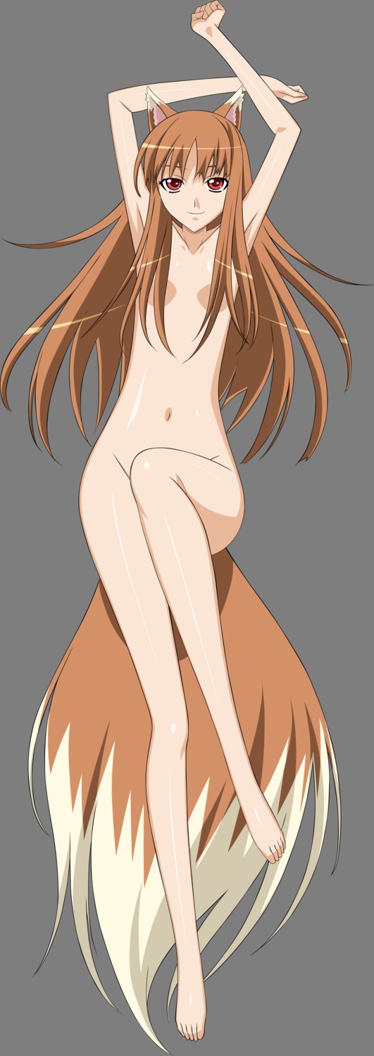 animal_ears holo kuroda_kazuya naked spice_and_wolf tail transparent_png vector_trace