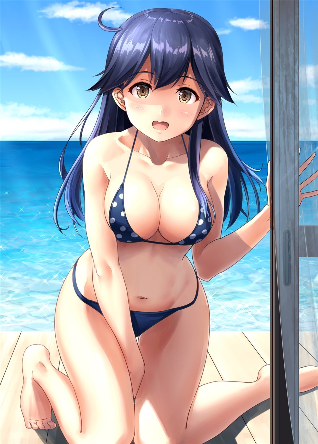 bikini ichikawa_feesu kantai_collection swimsuits ushio_(kancolle)