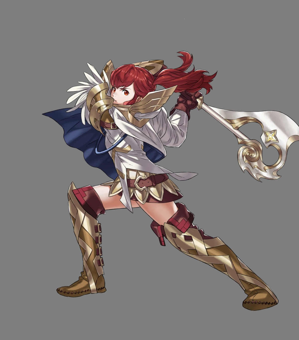 anna_(fire_emblem) armor fire_emblem fire_emblem_heroes kozaki_yuusuke nintendo thighhighs transparent_png weapon