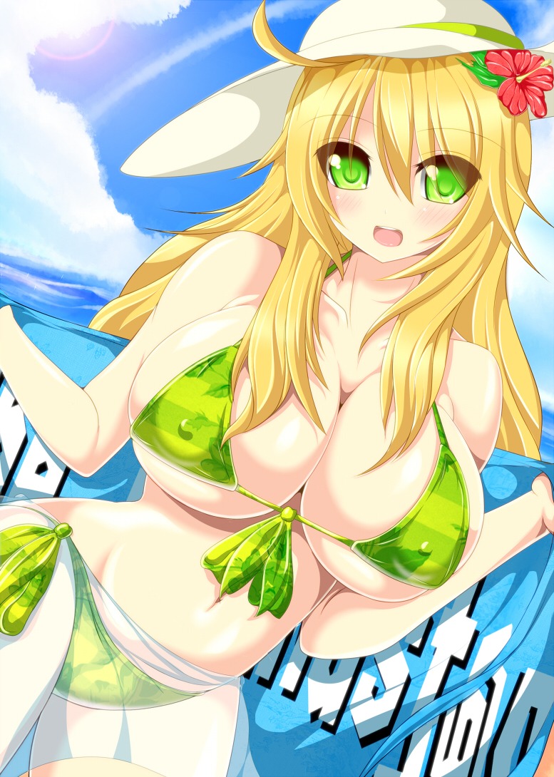 bikini cleavage erect_nipples hoshii_miki swimsuits syroh the_idolm@ster