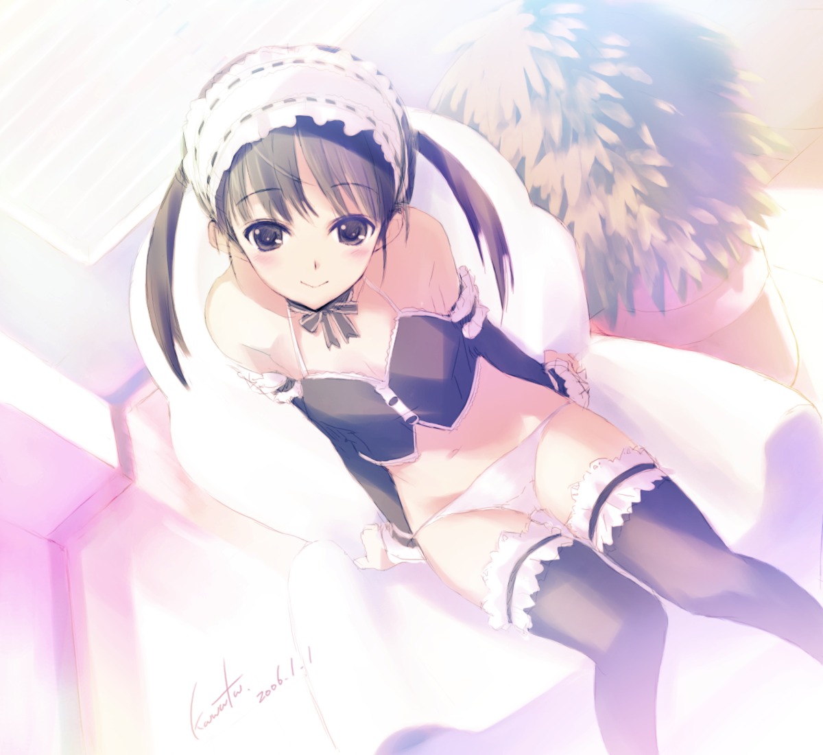 kawata_hisashi pantsu thighhighs