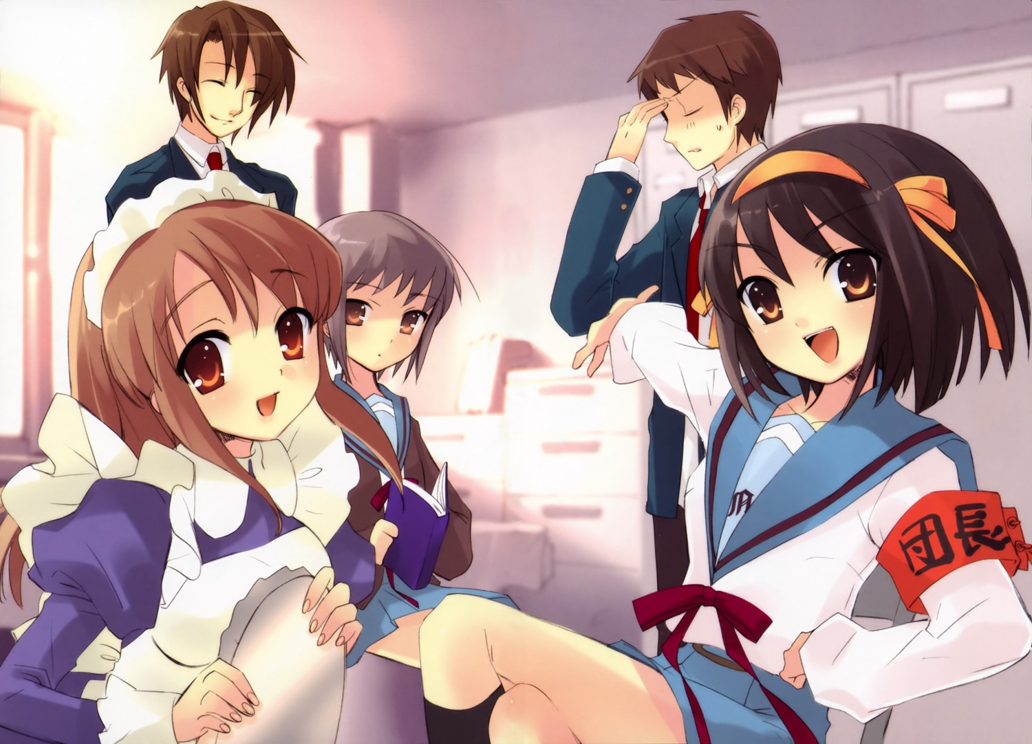 asahina_mikuru ito_noizi koizumi_itsuki kyon nagato_yuki seifuku suzumiya_haruhi suzumiya_haruhi_no_yuuutsu