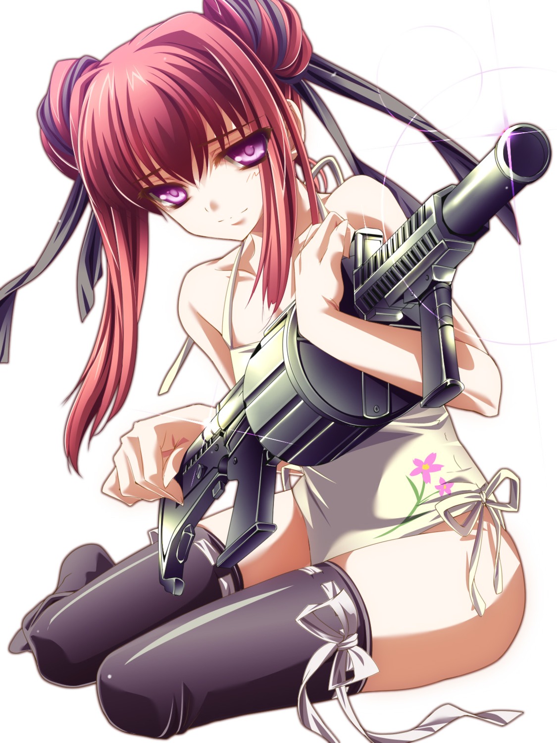 gun monety swimsuits thighhighs