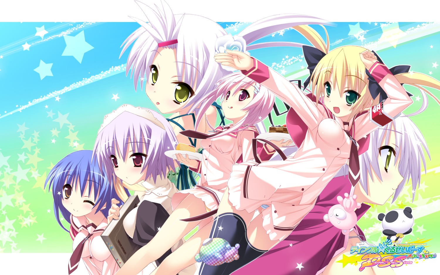 erect_nipples illear kannagi_rei kujou_ria lullshare melilot misa_brigitta_cristelis pantsu seifuku shimapan twinkle_crusaders twinkle_crusaders_-passion_star_stream- wallpaper yuugiri_nanaka