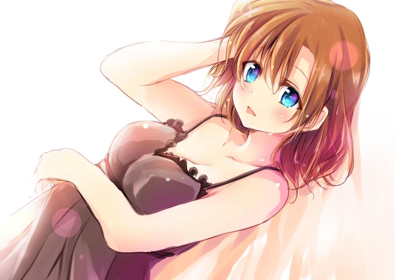 cleavage fujisaki_kyouya kousaka_honoka lingerie love_live!