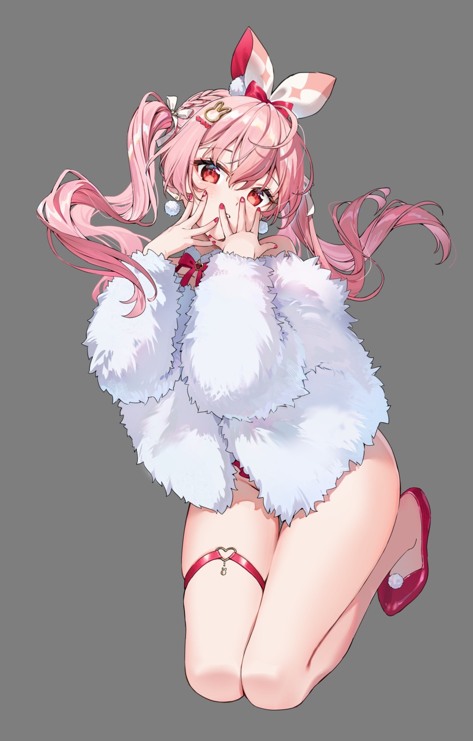 animal_ears atelier_live bunny_ears garter rosuuri rosuuri_(vtuber) transparent_png