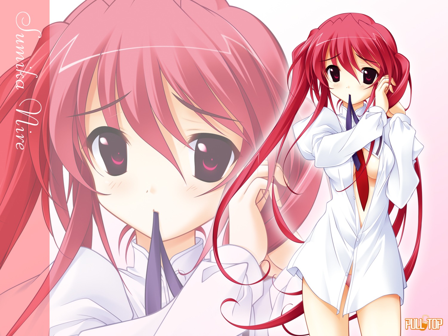 dress_shirt fujiwara_warawara haruka_ni_aogi_uruwashi_no nire_sumika no_bra pantsu undressing wallpaper