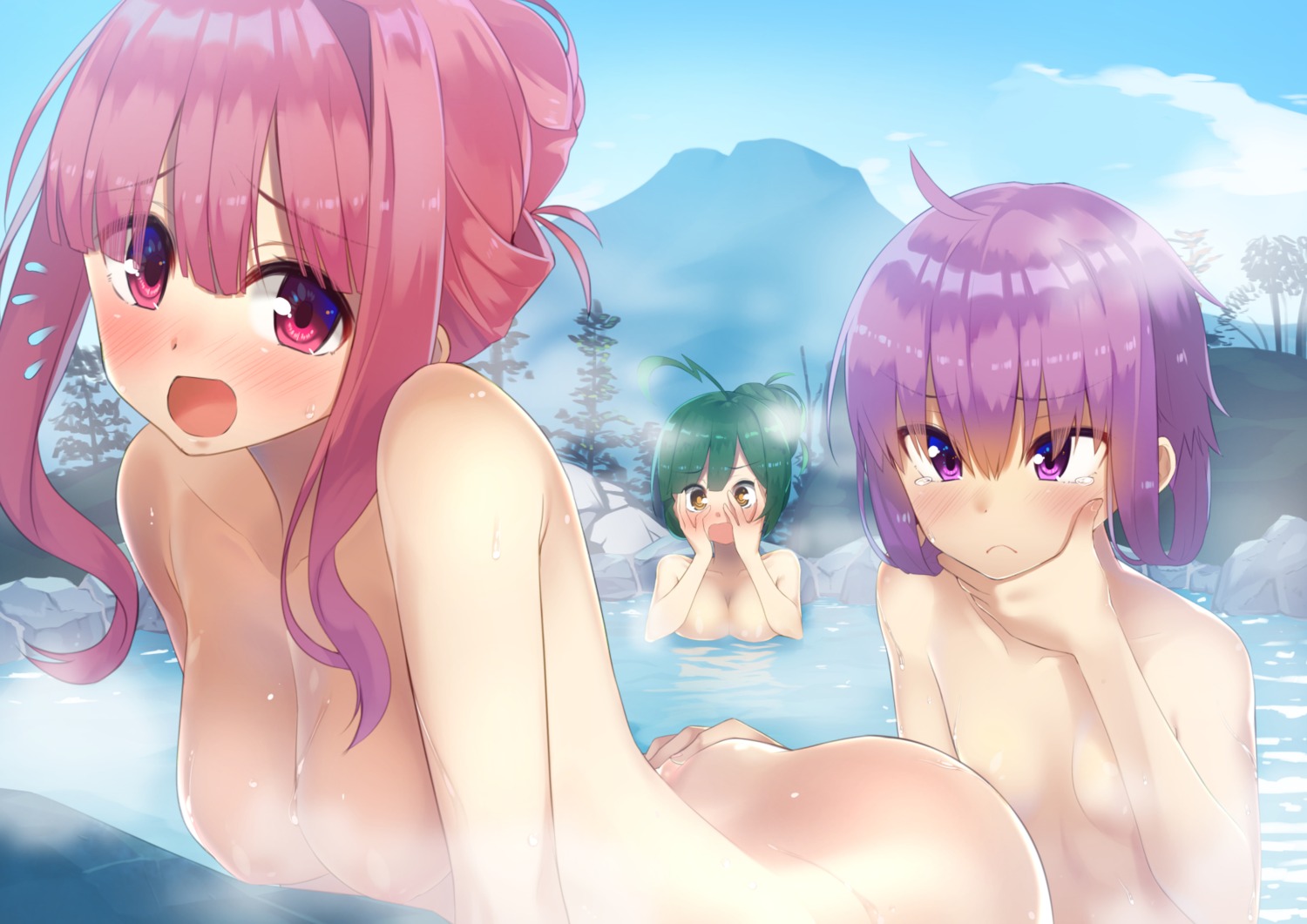 ass_grab bathing censored kotonoha_akane naked onsen parutoneru touhoku_zunko voiceroid wet yuri yuzuki_yukari