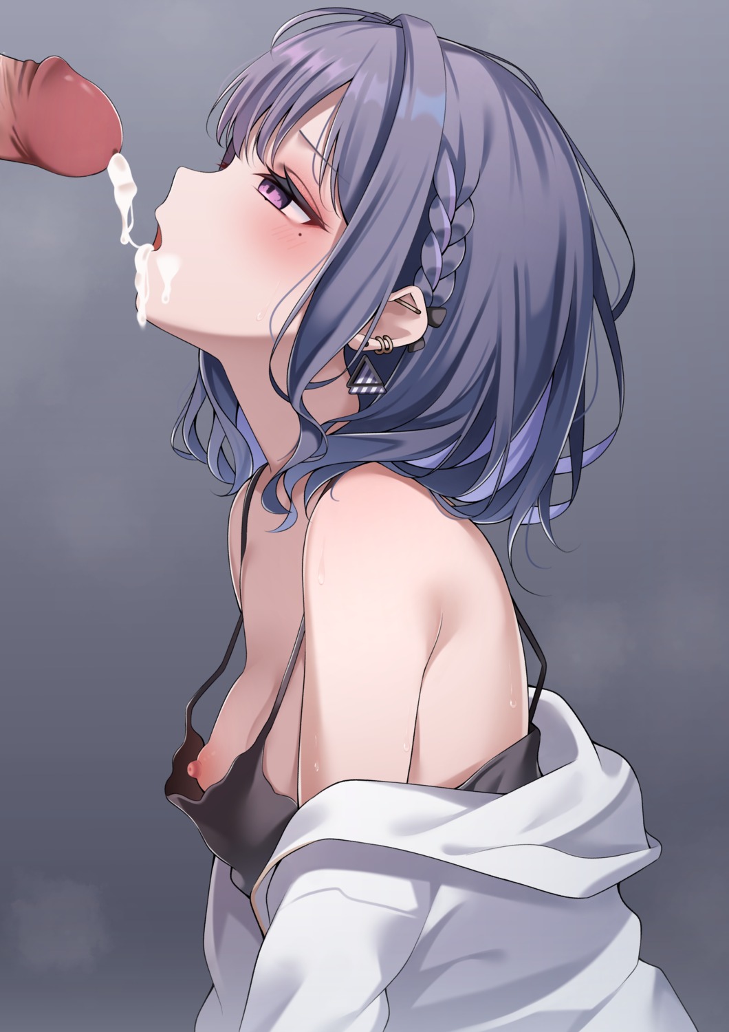 amamidare breasts cum koshimizu_toru loli nijisanji nipples no_bra penis photoshop uncensored wet