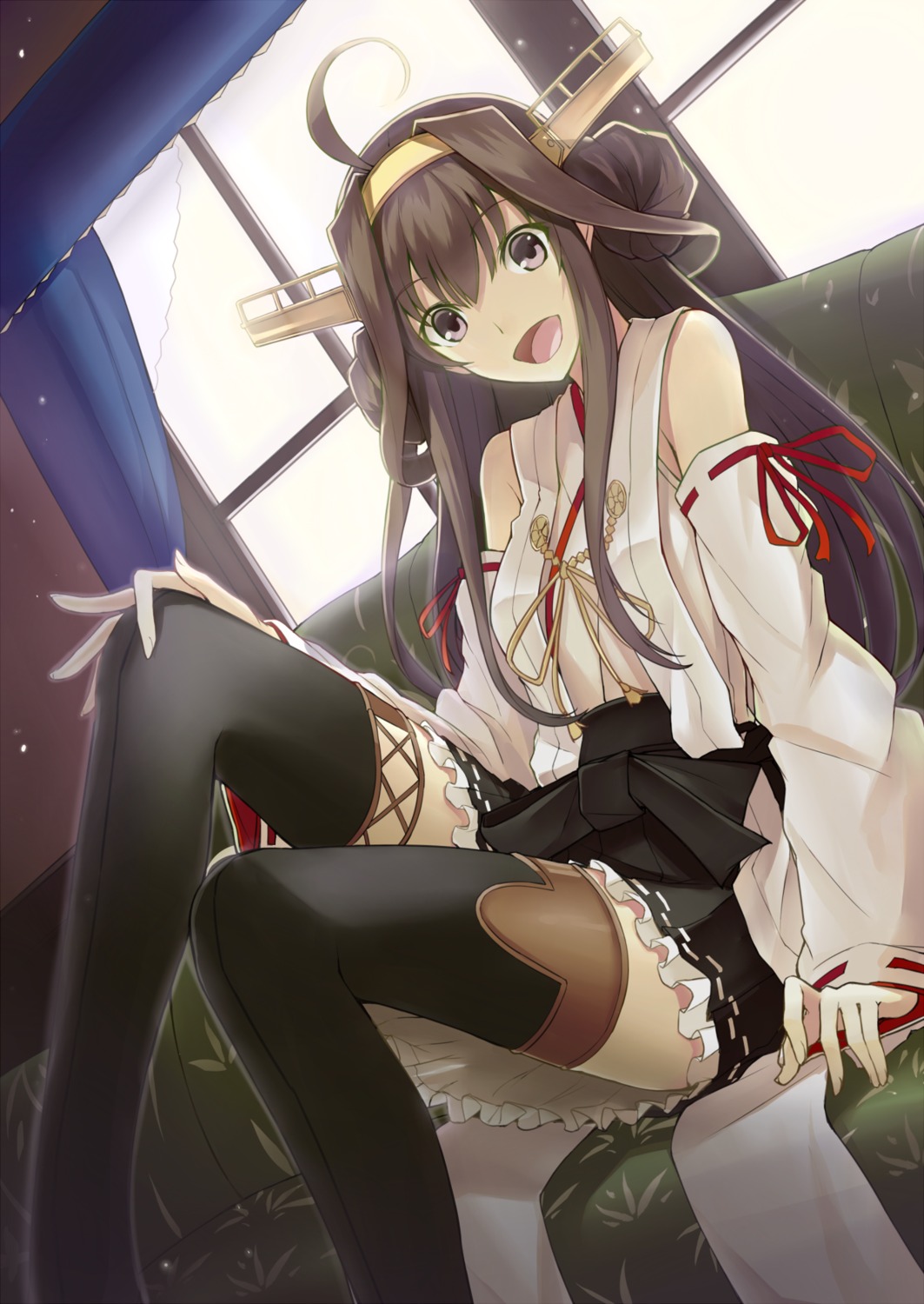 kantai_collection kauto kongou_(kancolle) thighhighs