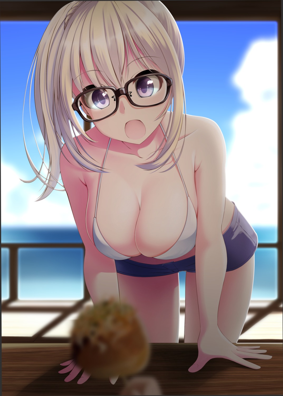 bikini_top cleavage megane nekobaka swimsuits