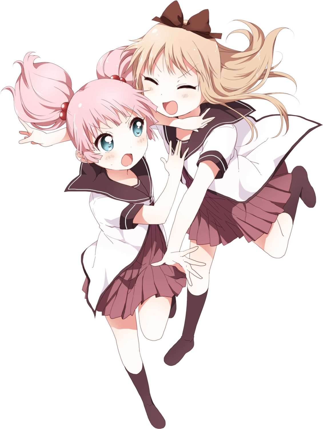 namori seifuku toshinou_kyouko yoshikawa_chinatsu yuru_yuri