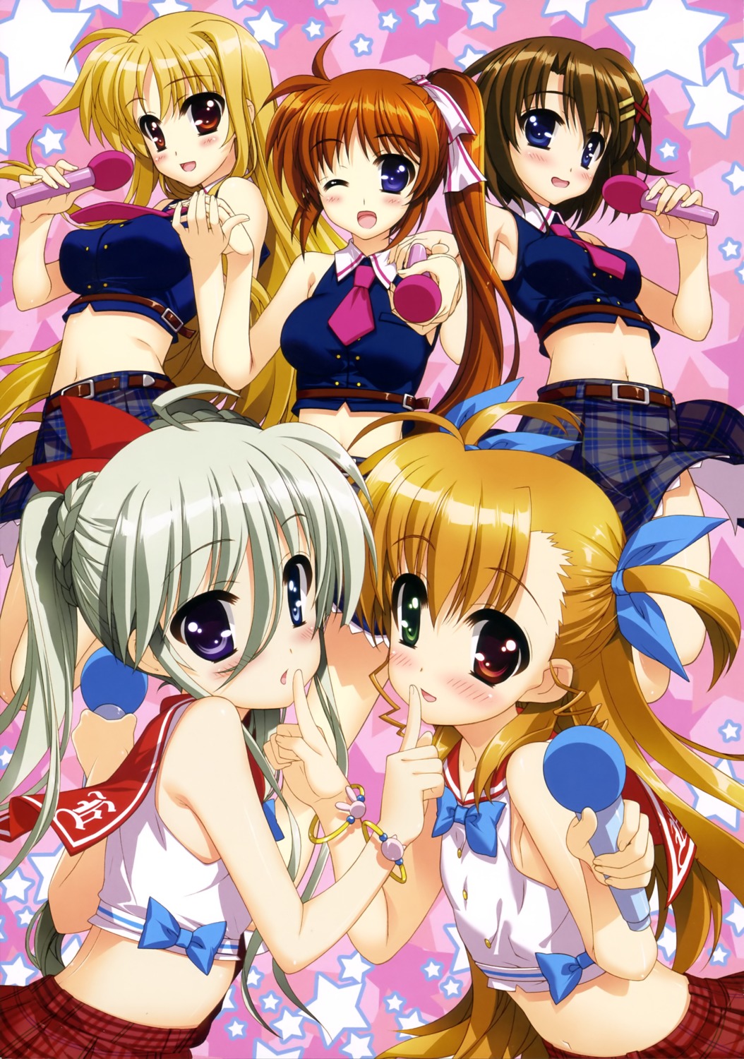 einhart_stratos fate_testarossa fujima_takuya heterochromia mahou_shoujo_lyrical_nanoha mahou_shoujo_lyrical_nanoha_vivid takamachi_nanoha vivio yagami_hayate