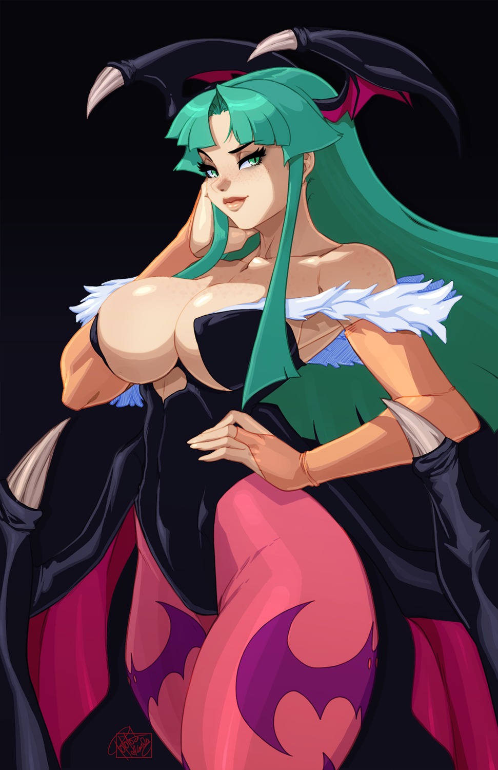 dark_stalkers leotard morrigan_aensland pantyhose toroyo wings